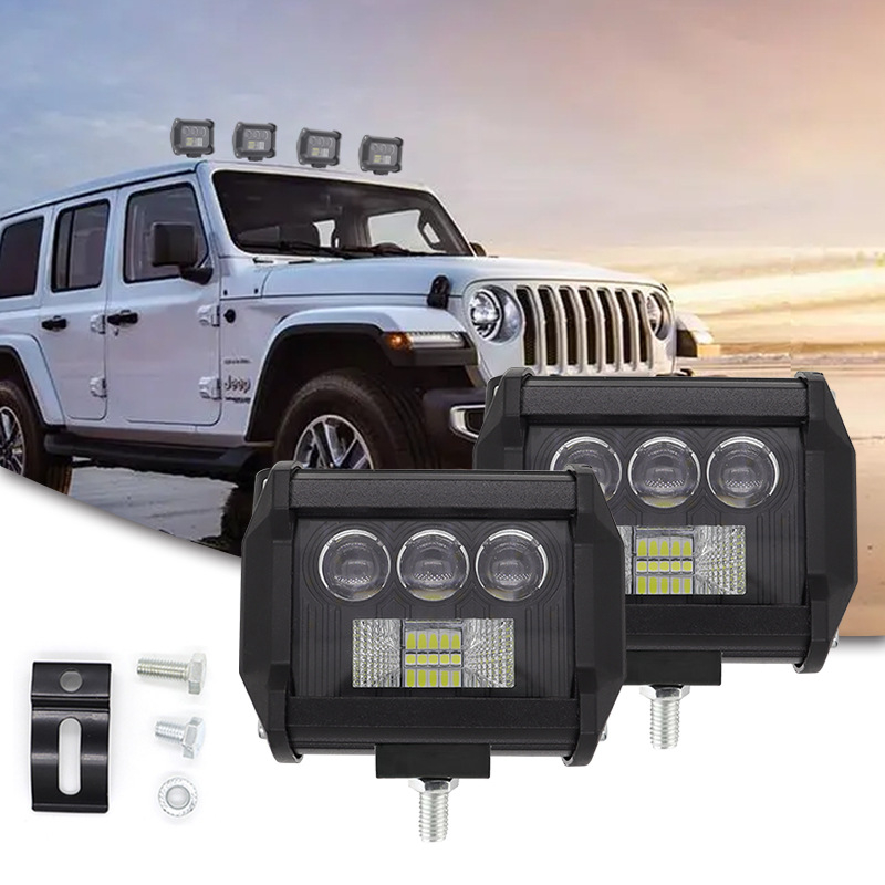 Φωτιστικό LED εργασίας αυτοκινήτου, 50W, φακός 7D, 8 LED, 12-24V, 5000LM