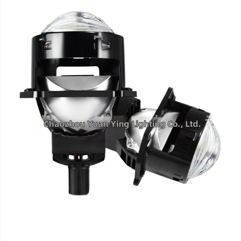 LED automobilių priekiniai žibintai su dvigubais lęšiais ir atšvaitiniu gaubtu, orlaivinio aliuminio korpusas, pritaikymas galimas