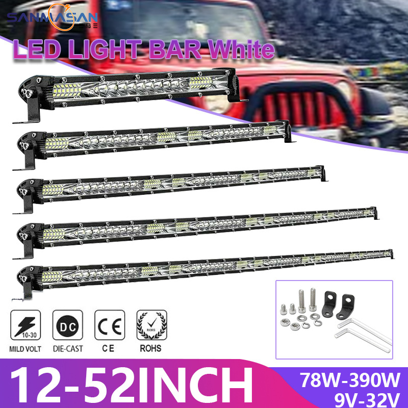 Φωτιστικό LED αυτοκινήτου ultra-thin μονής σειράς LED λωρίδας, 78W, 9-32V, 6500-7000K, OSL, 500000h