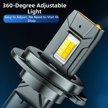 H7 automobiliniai LED žibintai, 110W, 39800 lm, 12V, IP68, aviacijos aliuminis + vienas vario vamzdelis