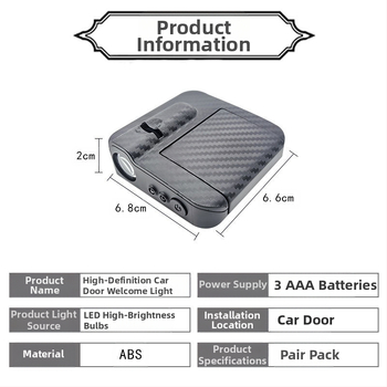 Automobilio pasveikinimo lemputė, ABS, 12V, 2A, universali
