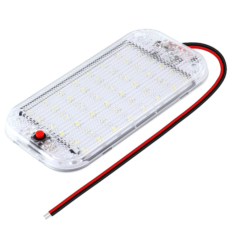 Automobilio vidaus LED apšvietimas su įmontuota skaitymo lempute, 48 LED, CX05 modelis, 5W, 10-85V, 1.2A