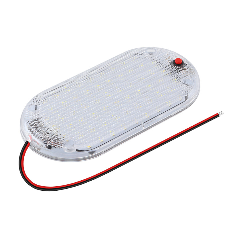 Automobilio vidaus LED apšvietimas su įmontuota skaitymo lempute, 48 LED, CX05 modelis, 5W, 10-85V, 1.2A