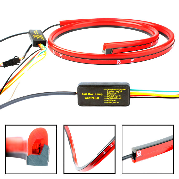 LED aukšto montavimo stabdžių juosta automobiliui, modelis 2835-144, 12V, 9.72W, 2880 lm, 7000–8000K