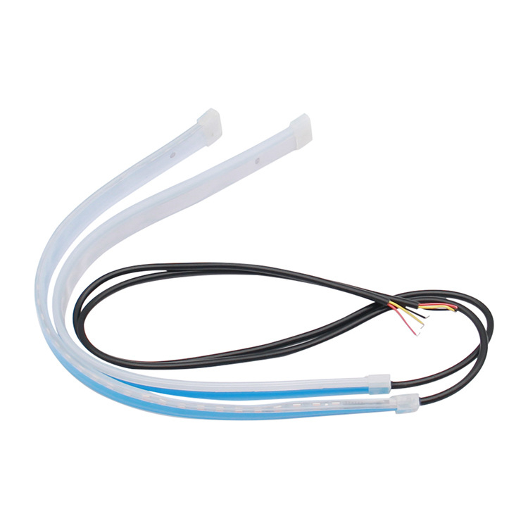 LED dienas gaisma automašīnai - plāna gaismas vadītāja josla, silikons (10W, modelis WJ-ultra thin light guide strip, zīmols Mong Kok)