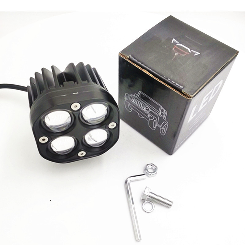 Motociklo LED darbo šviesa, 4 objektyvai, 40W, 10-60V, 2000lm