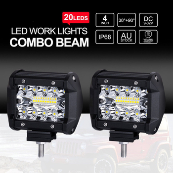 LX LED darbo šviesa visureigiams automobiliams, aliuminio korpusas, 60W, 12–24V, IP68, 6000 lm, LED 3030