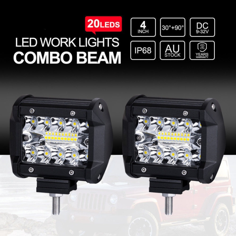 LX LED darbo šviesa visureigiams automobiliams, aliuminio korpusas, 60W, 12–24V, IP68, 6000 lm, LED 3030