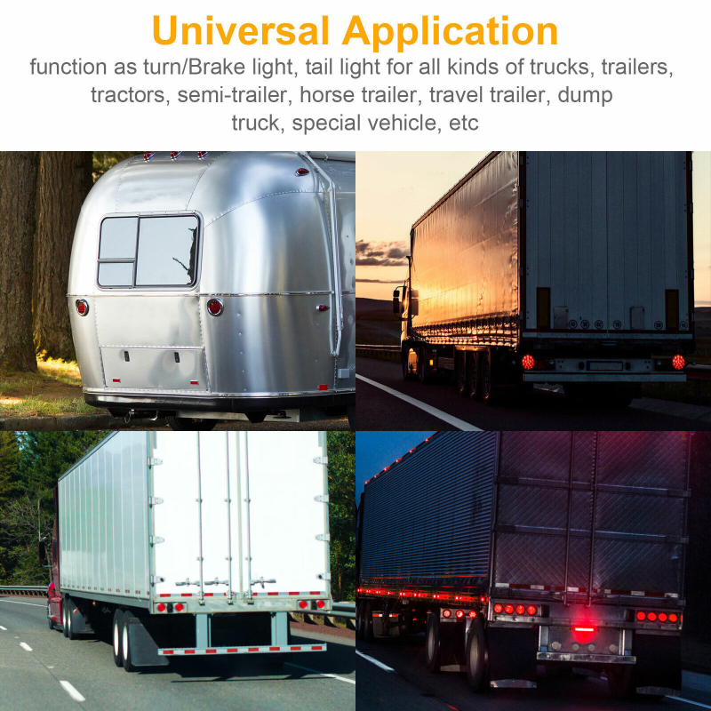 LED galinis žibintas priekabai – 16 LED, 12–24V, 4.8W, 6800 lm, 50 000 val. tarnavimo laikas