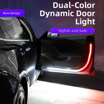 Dviejų spalvų durų LED šviesos juosta iš silikono, universalus suderinamumas, 12V, 0,2A, prieškolizinis ir įspėjamasis mirgėjimas