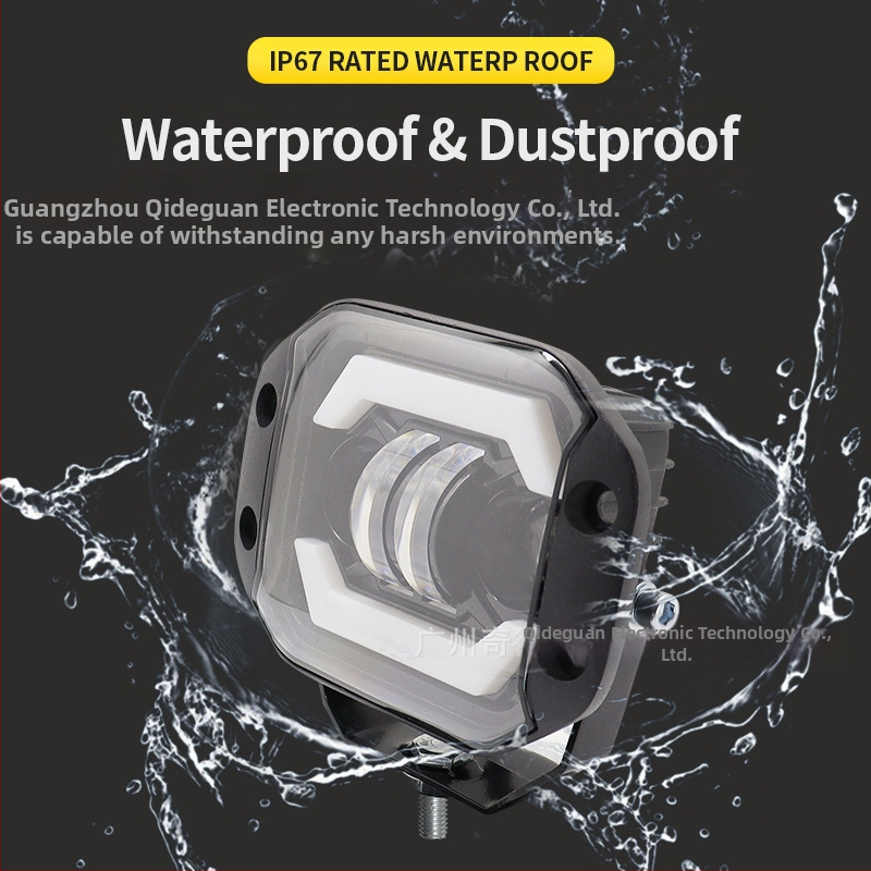 Мотоциклетен LED прожектор с двуобективна леща, интегриран далечен и близък светлинен режим, 40W, 12-24V, 4000 lm, корпус от алуминиев сплав, универсална съвместимост