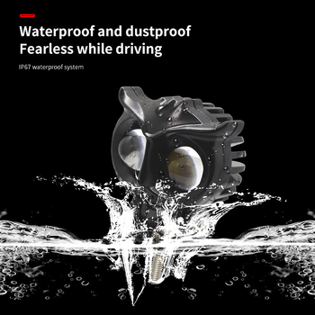 LED προβολέας για μοτοσικλέτα με διχρωμία, περίβλημα από αεροπορικό αλουμίνιο, IP68 αδιάβροχο, 6000 lm, 12–80 V είσοδος