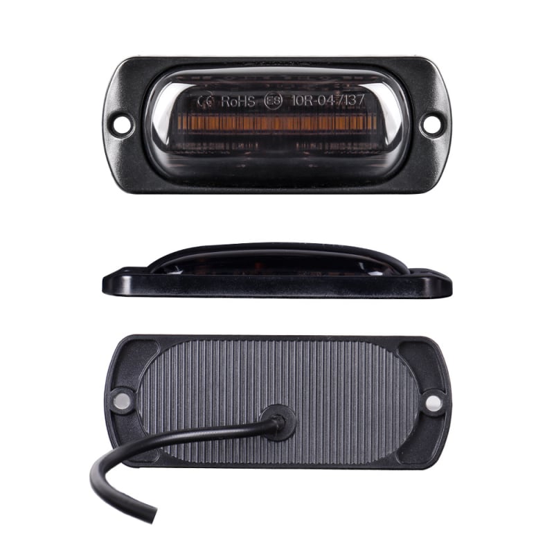 Transporto priemonės šoninė įspėjimo lemputė automobiliams ir sunkvežimiams, 12 LED, 9-80V, 2W, ABS+LED, modelis T-B-XH-12