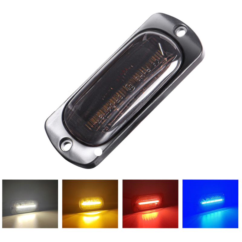 Transporto priemonės šoninė įspėjimo lemputė automobiliams ir sunkvežimiams, 12 LED, 9-80V, 2W, ABS+LED, modelis T-B-XH-12