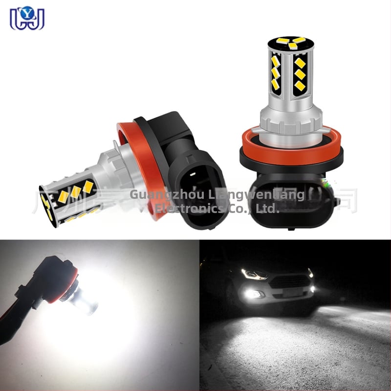 Automobilio LED miglų žibintas – modelis H8/H11 3020 15Smd, 6.5W, 12-48V, 750lm, 50 000h