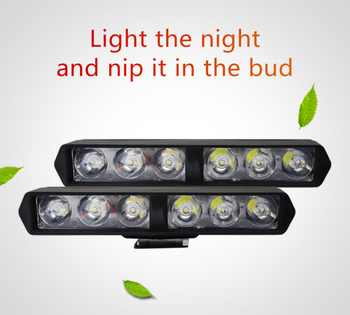 Мотоциклет LED прожектор, 6-светодиоден модул, IP68 водоустойчив, 12V, 1800 lm, 18W