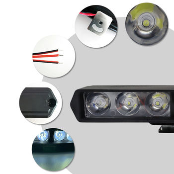 Мотоциклет LED прожектор, 6-светодиоден модул, IP68 водоустойчив, 12V, 1800 lm, 18W