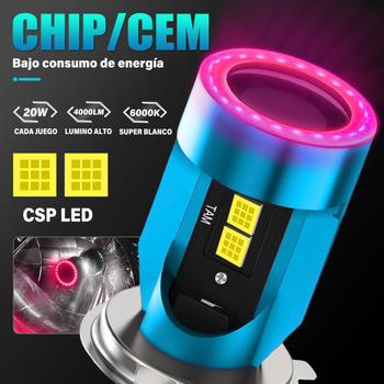 MD007 Motociklo LED priekinis žibintas COB LED, aukštas/žemas spindulių 21W/16W, įtampa 12–48V, šviesos srautas 1500 lm, tarnavimo laikas 50 000+ val.