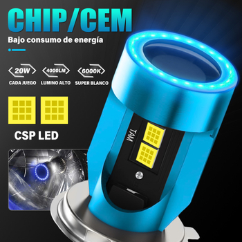 MD007 Motociklo LED priekinis žibintas COB LED, aukštas/žemas spindulių 21W/16W, įtampa 12–48V, šviesos srautas 1500 lm, tarnavimo laikas 50 000+ val.