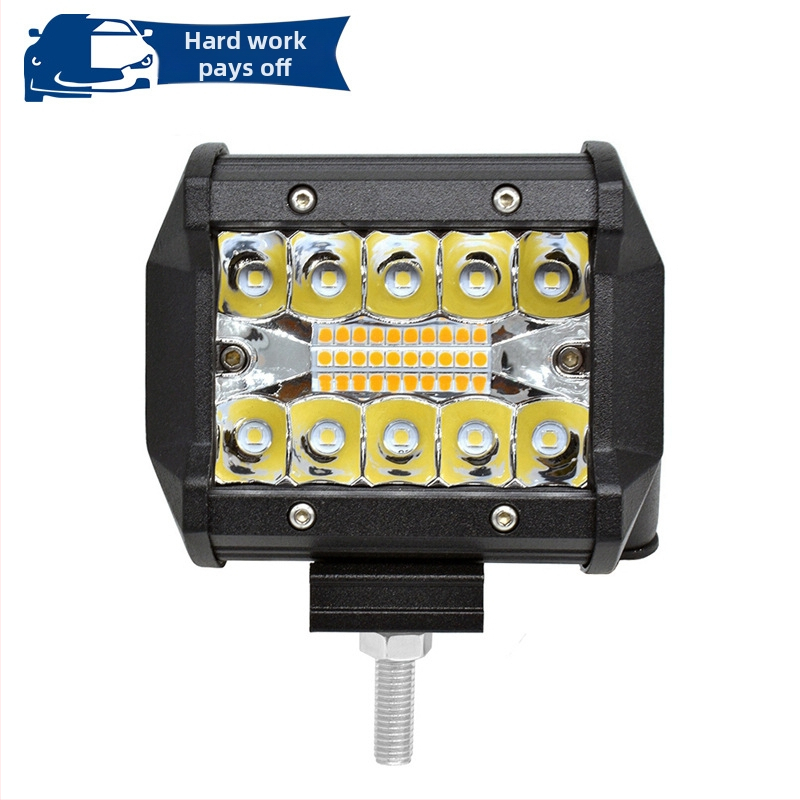 Работна светлина за автомобили и мотори за офроуд - 60W, 12-24V, 6000LM, 6500K, LED 3030