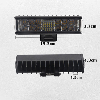 Automobilio LED darbo žibintas, 120W, 12-24V, 6000LM, 6500K, aliumininis korpusas