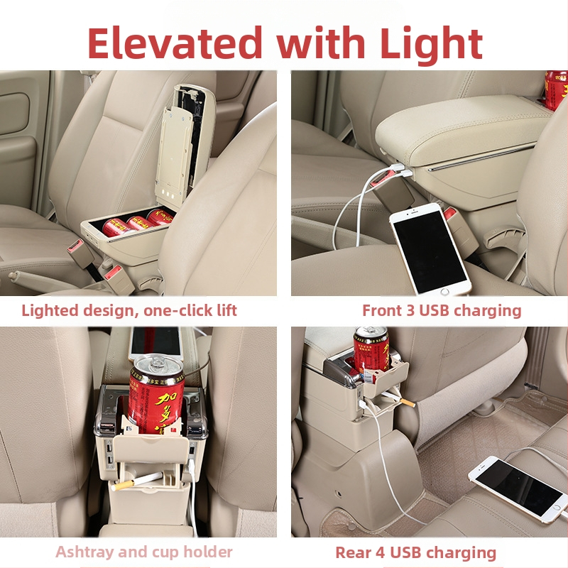 Yidelon Централен подлакътник за Mitsubishi Attrage/Mirage — пластмасова кутия за подлакътник, монтажна поддръжка