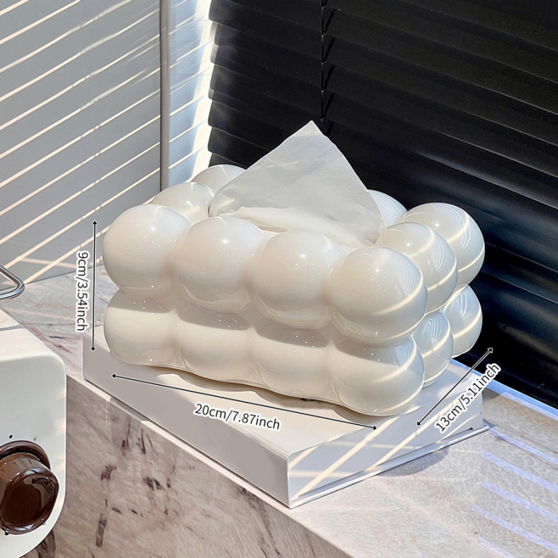 Servetėlių dėžutė, Cloud tissue box modelis, plastikinė, daugiafunkcinė, šiuolaikinio minimalistinio dizaino, 80 vienetų paketas, tinkama svetainei, automobiliui ir voniai