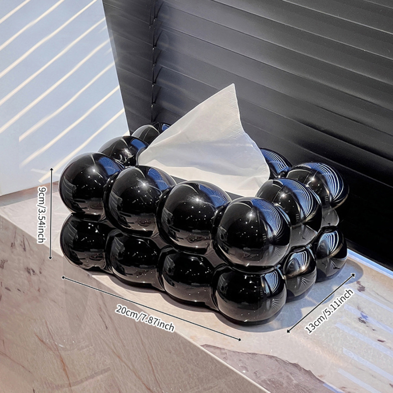 Servetėlių dėžutė, Cloud tissue box modelis, plastikinė, daugiafunkcinė, šiuolaikinio minimalistinio dizaino, 80 vienetų paketas, tinkama svetainei, automobiliui ir voniai