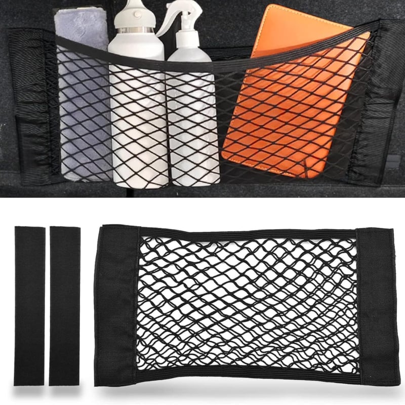 Poliészter autócsomagtartó háló – függő kialakítás, univerzális, testreszabható.