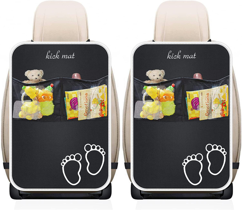 Geantă de depozitare pentru spatele scaunului auto, material Oxford, montaj prin plug-in, stil etichetă agățată