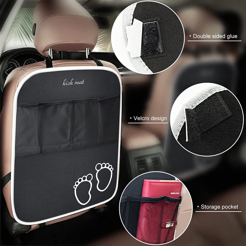Geantă de depozitare pentru spatele scaunului auto, material Oxford, montaj prin plug-in, stil etichetă agățată