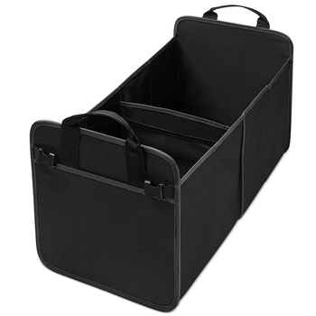 HOMEY H008 Sklopiva kutija za pohranu u autu, s pretincima, bez poklopca, 600D Oxford tkanina, kapacitet preko 40 L, moderni minimalistički stil