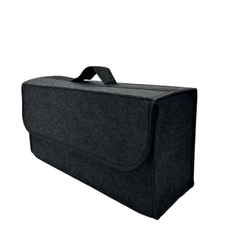 Кутия за багажник за съхранение от кожа, голям капацитет, персонализираема, с дръжка и печат на лого