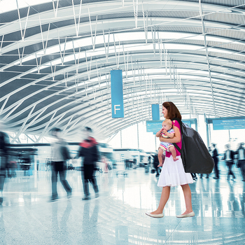 Oxford vászon tároló hátizsák autóüléshez, babakocsihoz és kerekesszékhez — vízálló, testre szabható, fogantyúval, univerzális kompatibilitás