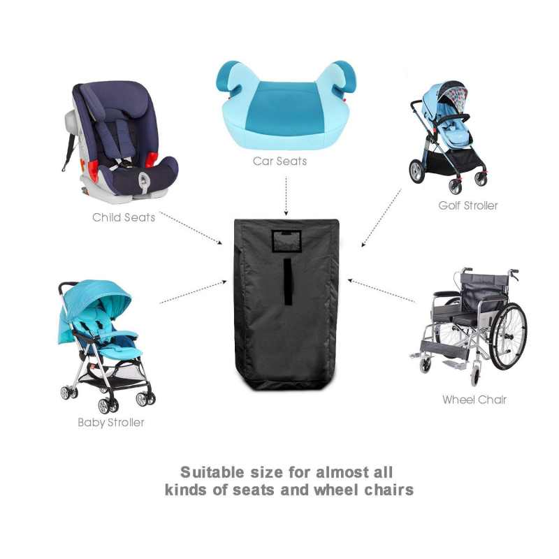 Oxford vászon tároló hátizsák autóüléshez, babakocsihoz és kerekesszékhez — vízálló, testre szabható, fogantyúval, univerzális kompatibilitás