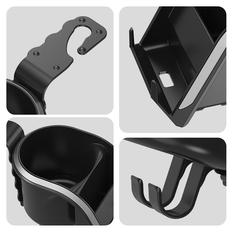 Busy lights Daugiafunkcinis puodelių laikiklis automobilio galinėje sėdynėje ir telefono laikiklis, PVC medžiaga