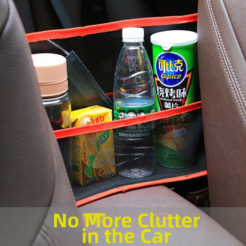 Мрежеста чанта за съхранение между автомобилните седалки, подвесна чанта за облегалката, нетъчна тъкан, средата между седалките, сгъваема, персонализируема