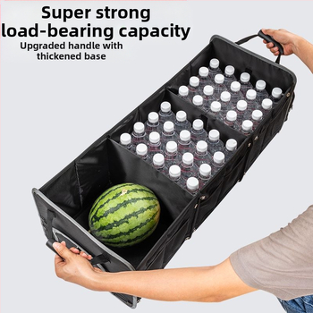 Сгъваема кутия за багаж в колата от Oxford плат, водоустойчива и изолирана, с термостатен дизайн, 98 л капацитет, мултислойни отделения, с дръжка