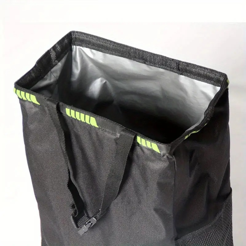 Coș de gunoi auto suspendat, 20 L, din țesătură, montat pe spătarul scaunului, tip suspensie