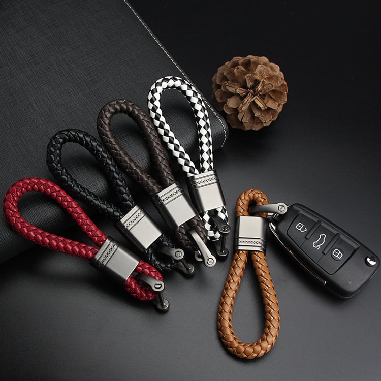 Automobilių raktų grandinė iš mikropluošto — šiuolaikiškas minimalistinis stilius, atskiras įpakavimas, tinkama kaip verslo dovana BMW, Mercedes-Benz, Audi, Volkswagen, Porsche ir Land Rover