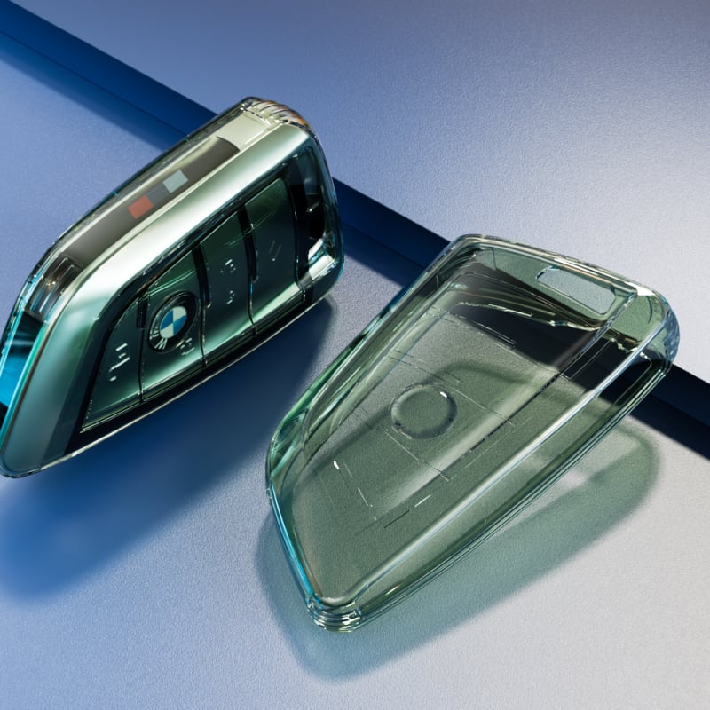 BMW raktinės dangtelis X3 X1 X5 X6 ir 5 serijai – Skaidrus Blade-001, ultra plonas TPU, paprastas stilius