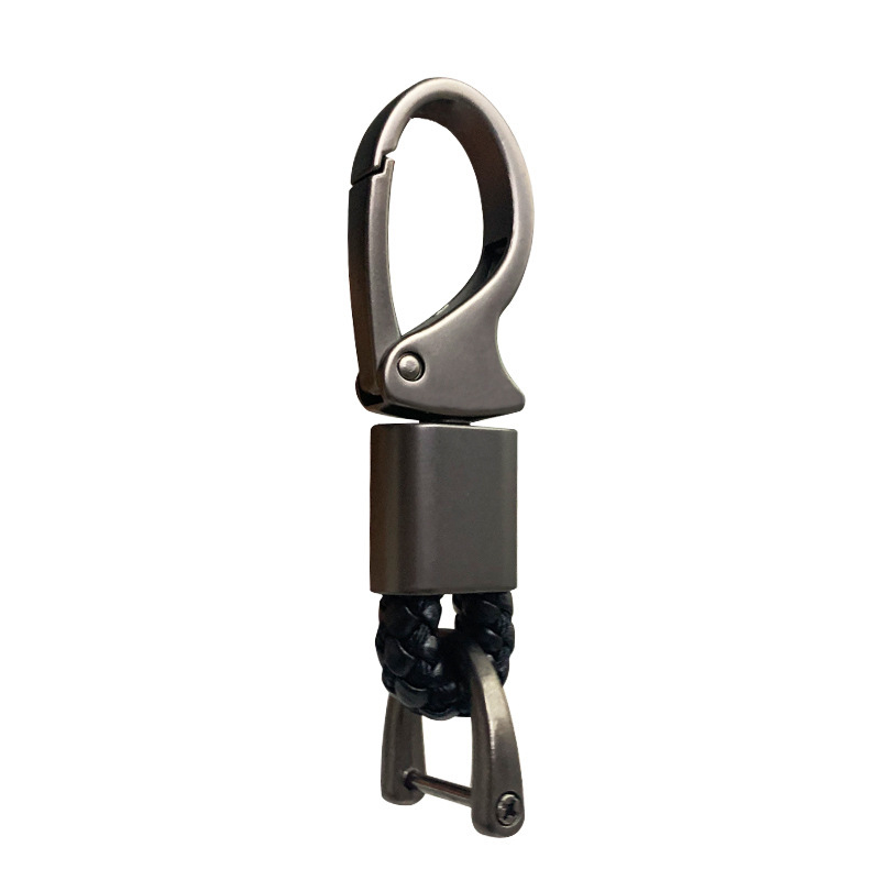 Μπρελόκ από κράμα ψευδαργύρου με δερμάτινο σχοινί, σχέδιο αυτοκινητικού εμβλήματος, κούμπωμα με κεφαλή σκύλου, δώρο