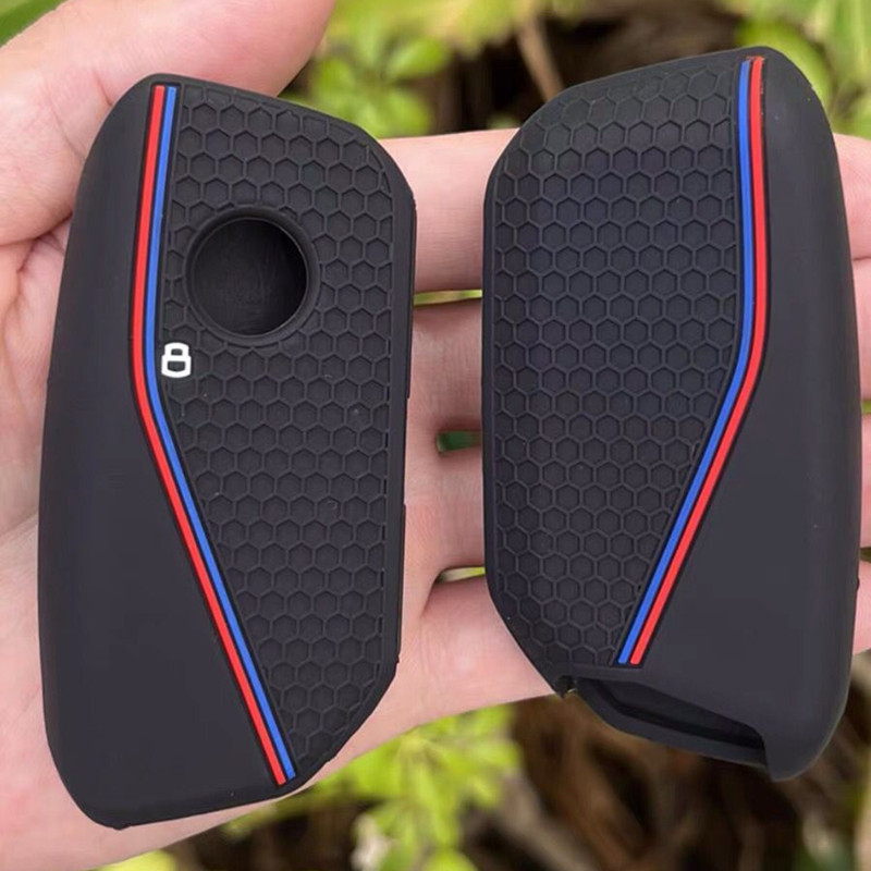 BMW silikono raktų dėklas – suderinamas su 7 serijos modeliais 735Li/740Li/X7/i7/X1, iXXM raktų komplektas, madingas stilius, pritaikymas