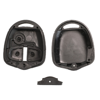 Mitsubishi Outlander 3 mygtukų raktų korpusas, modelis M-355, metalo rakto dantis, plastikinis korpusas