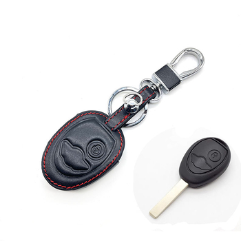 Δερμάτινη θήκη κλειδιού για BMW Mini Cooper R50/R53 (2002–2005), επίπεδο κλειδί, δέρμα αγελάδας