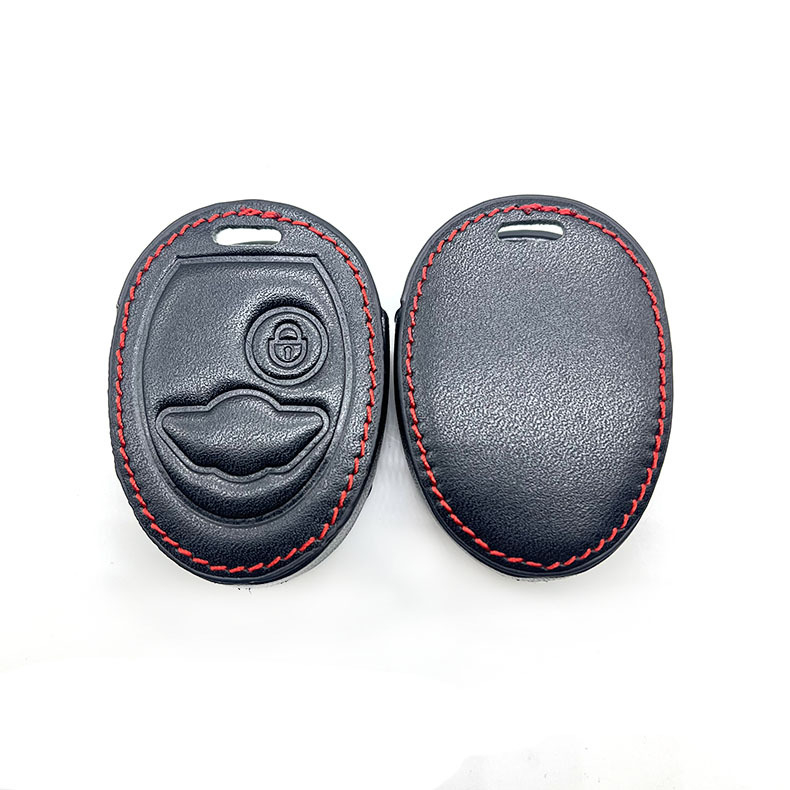 BMW Mini Cooper R50/R53 (2002–2005) bőr kulcstartó, sík kulcs, tehénbőr