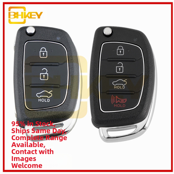BHKEY Hyundai/Kia sulankstomo rakto korpusas su 3 ir 4 mygtukais; korpusas iš inžinerinio plastiko; vario peilis; svoris 56 g