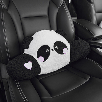 Automobilio galvos atlošos pagalvėlė su Panda raštu – trumpas pūkų pluoštas išorė, užpildas medvilnė, stilius Original Wind