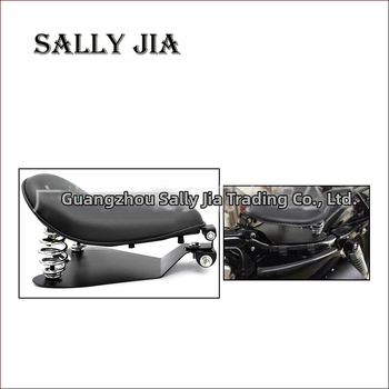 Основа за седло Harley Cruiser с пружинено кожено седло, едноместна седална подложка, модел 01