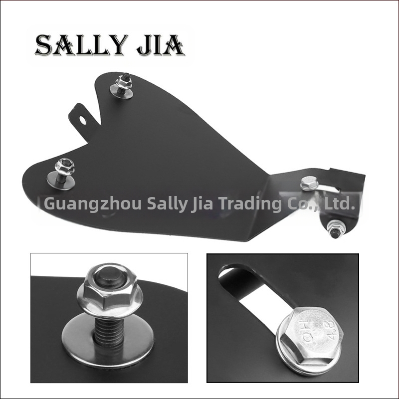 Основа за седло Harley Cruiser с пружинено кожено седло, едноместна седална подложка, модел 01